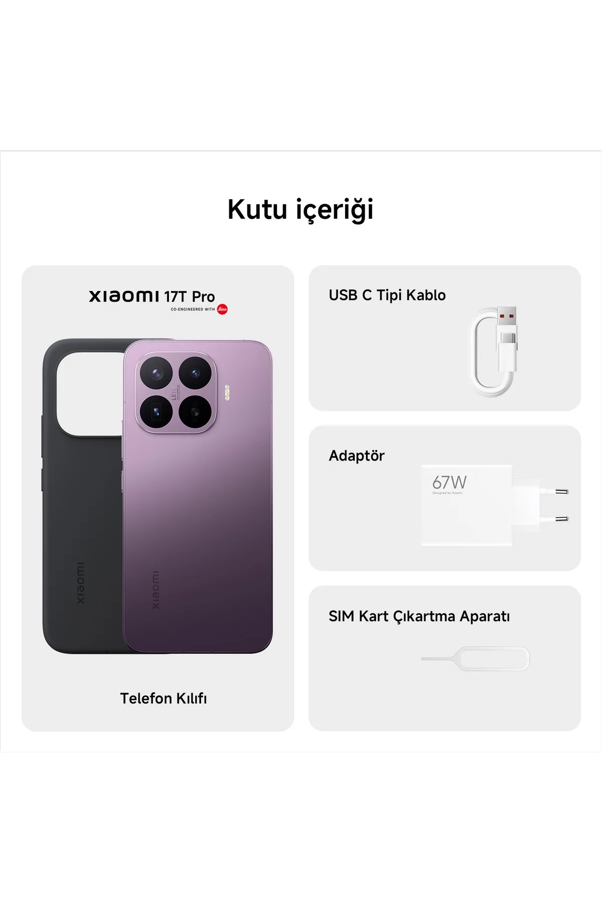 هاتف Xiaomi 17T Pro 12G+512G أرجواني (مضمون من Xiaomi Türkiye)