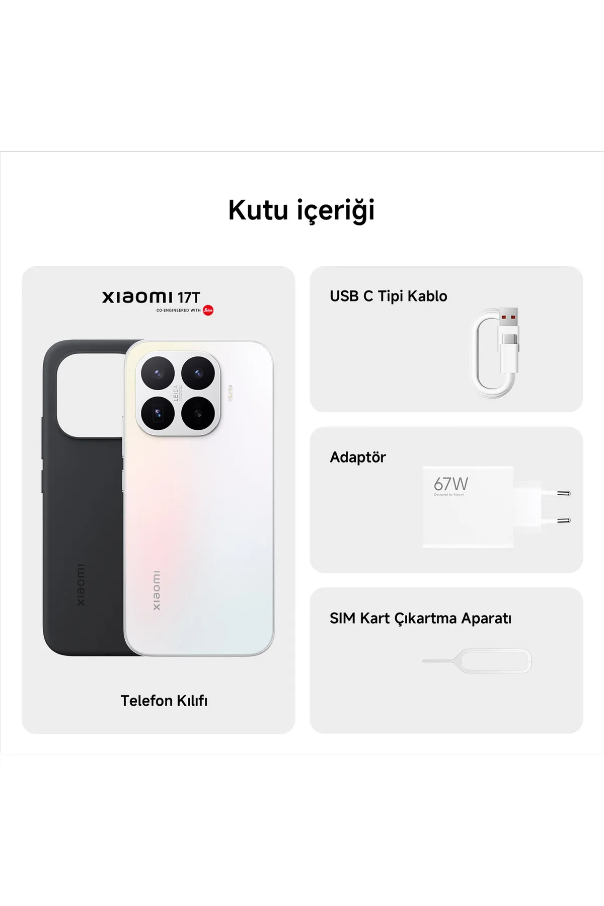 Xiaomi 17T 12G+256G Beyaz (Xiaomi Türkiye Garantili)